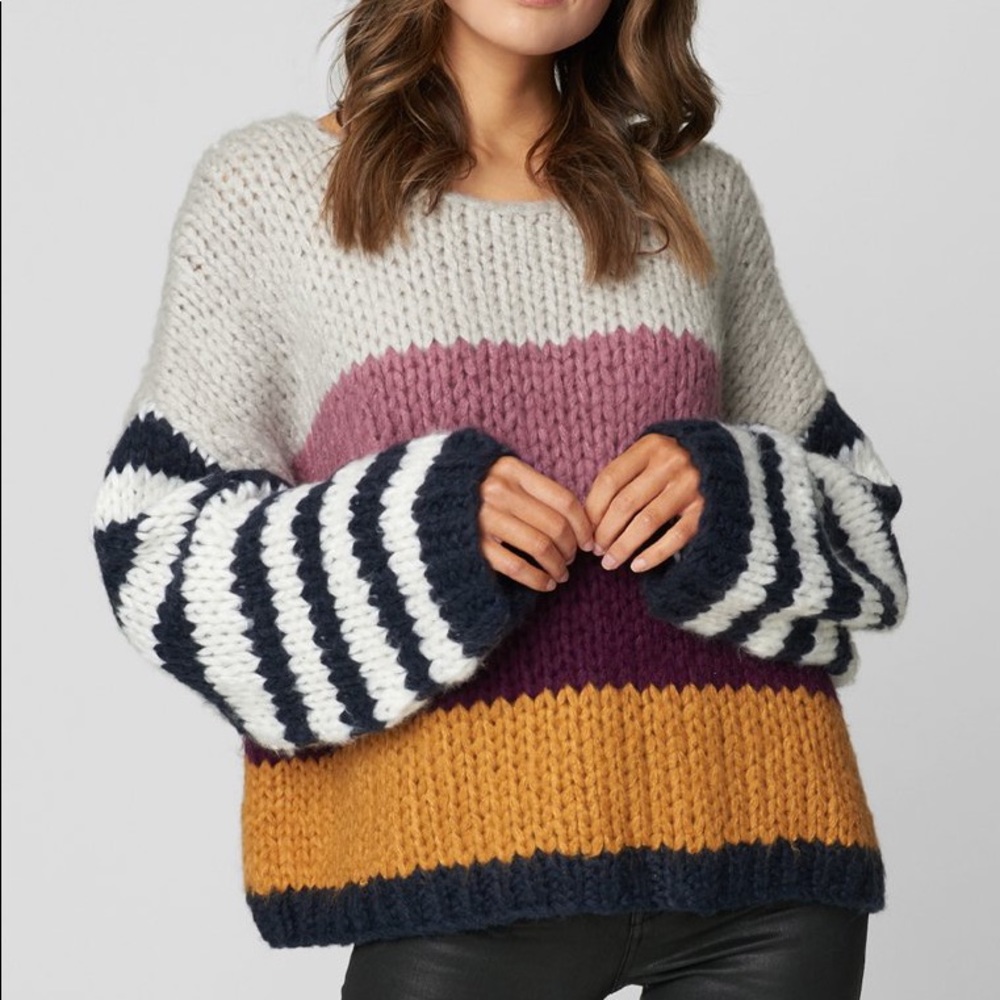 Blank NYC Multicolor Striped Sweater